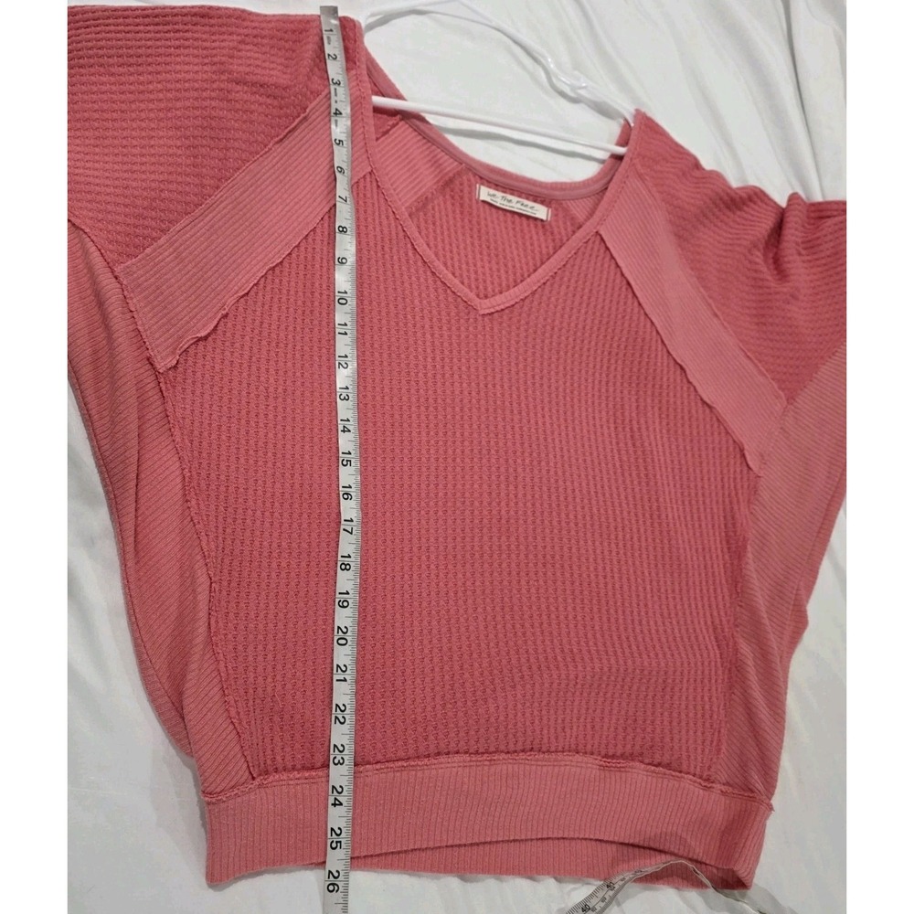 Free People Womens Santa Clara Thermal Top Size Small Oversized Slouchy Beach - Picture 6 of 9